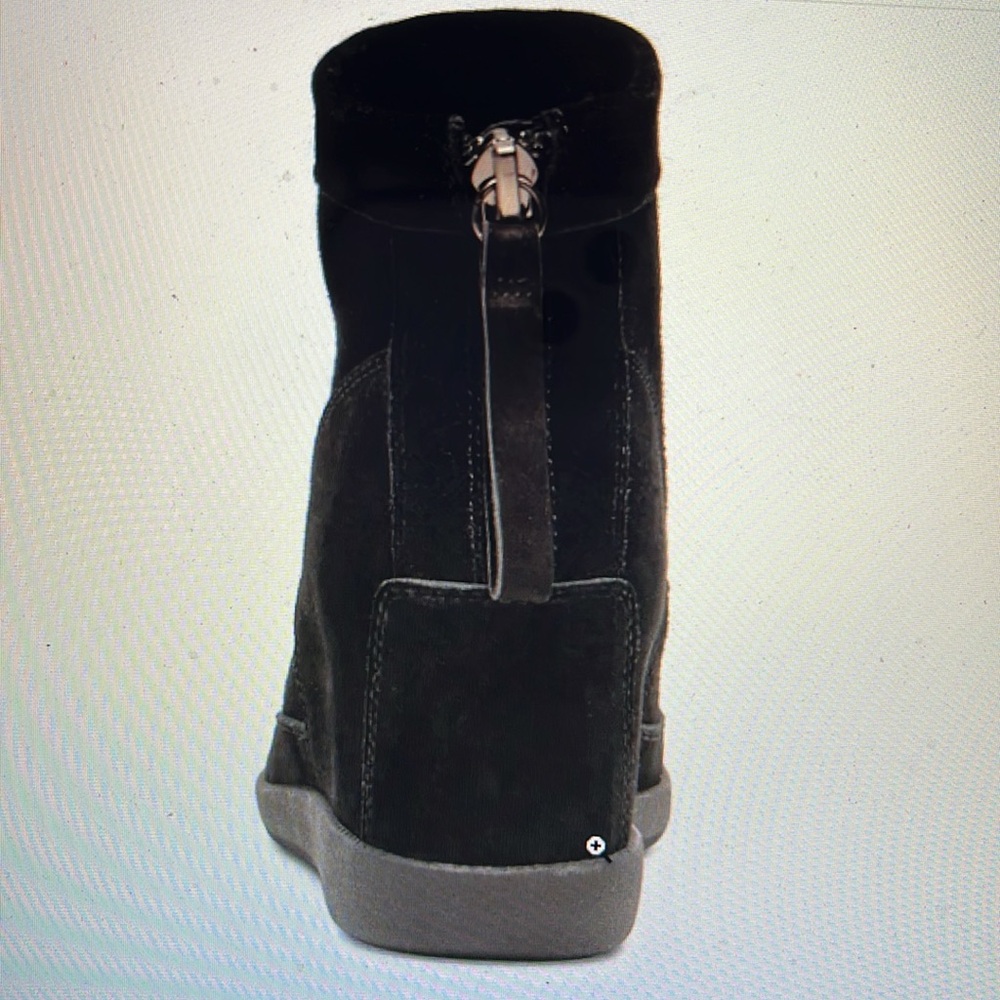 Anthropologie Shoe The Bear Emmy Suede Wedge Black Sz 38 Hidden Wedge Sneakers - Picture 7 of 10